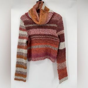 **SOLD** Free People Cowl Cozy Sweater Large EUC Multicolor Classic